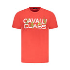 Cavalli Class Red Cotton Men T-Shirt