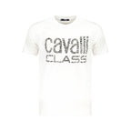 Cavalli Class White Cotton Men T-Shirt