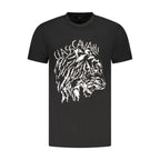 Cavalli Class Black Cotton Men T-Shirt