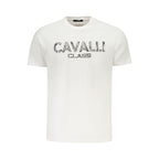 Cavalli Class White Cotton Men T-Shirt