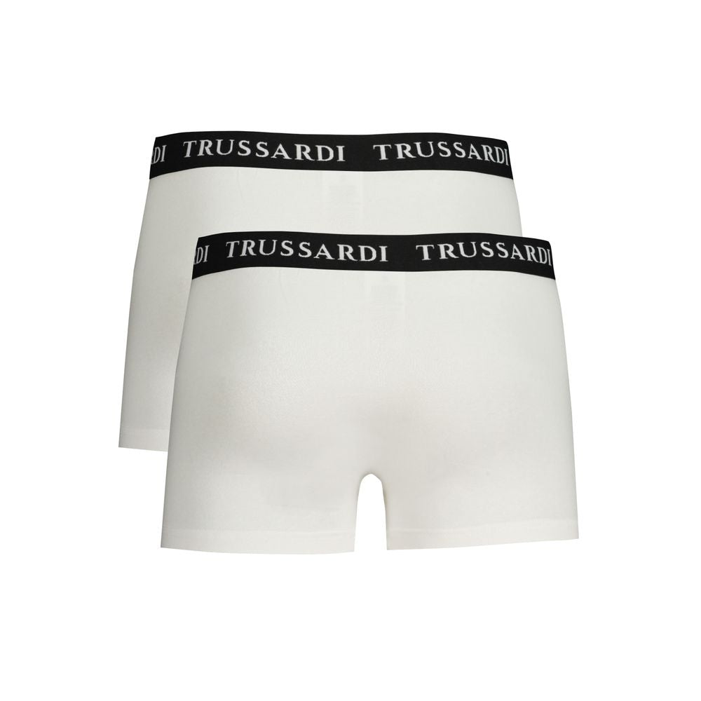 Trussardi White Cotton Men's Boxer Briefs