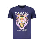 Cavalli Class Blue Cotton Men T-Shirt