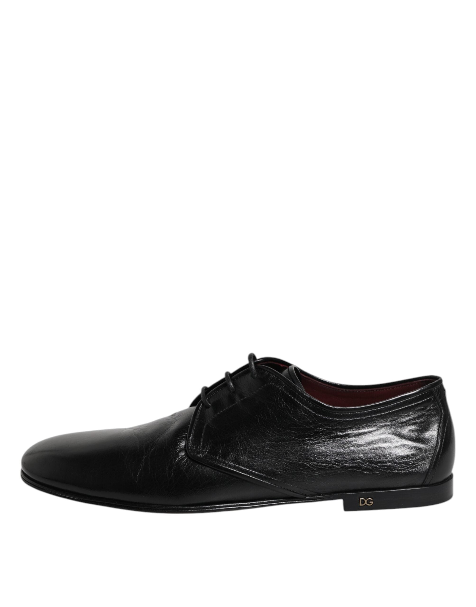 Dolce & Gabbana Black Leather Lace Up Derby Dress Formal Shoes