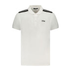 Cavalli Class White Cotton Men Polo Shirt