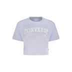 Converse Purple Cotton Women T-Shirt