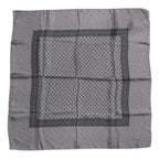 Dolce & Gabbana Gray Polka Dot Silk Square Men Foulard Scarf