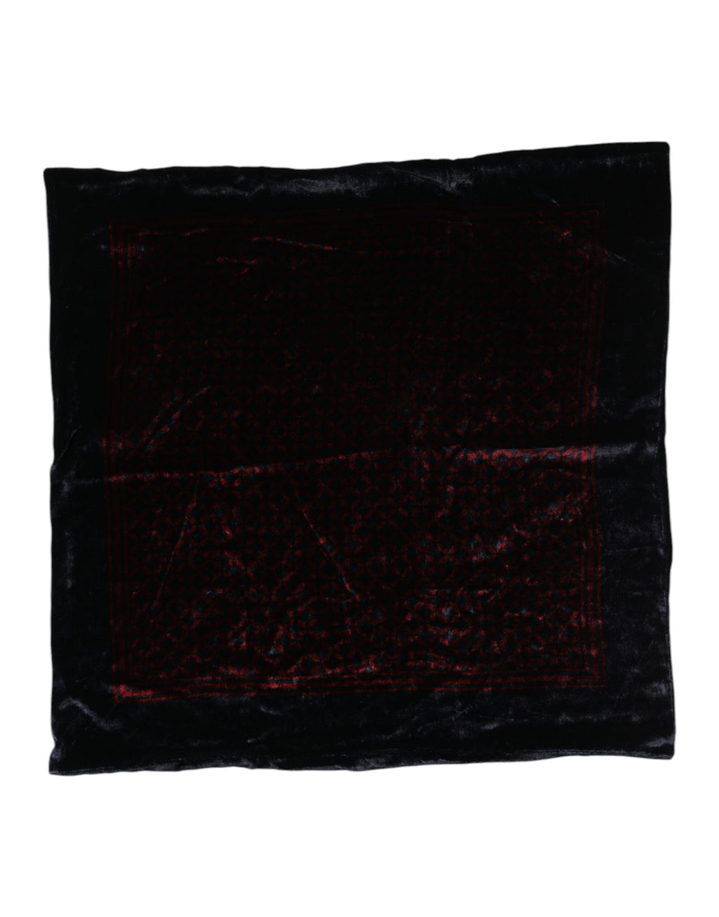 Dolce & Gabbana Black Red Viscose Square Men Foulard Scarf