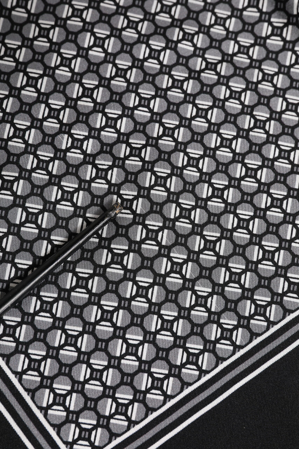 Dolce & Gabbana Black White Patterned Square Foulard Scarf