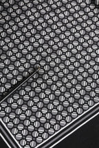 Dolce & Gabbana Black White Patterned Square Foulard Scarf
