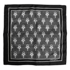 Dolce & Gabbana Black White Printed Square Foulard Scarf