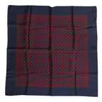 Dolce & Gabbana Red Blue Printed Silk Square Men Foulard Scarf