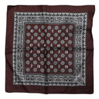 Dolce & Gabbana Bordeaux Bandana Silk Square Handkerchief Scarf