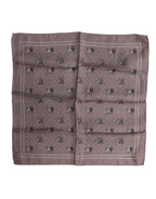 Dolce & Gabbana Brown Animal Print Square Foulard Scarf