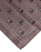 Dolce & Gabbana Brown Animal Print Square Foulard Scarf