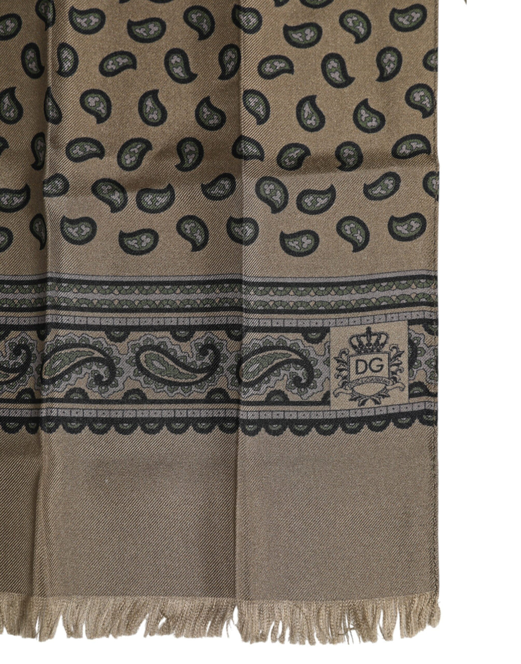 Dolce & Gabbana Brown Printed Neck Warmer Men Foulard Scarf