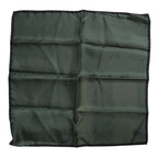 Dolce & Gabbana Green DG Crown Silk Square Men Foulard Scarf