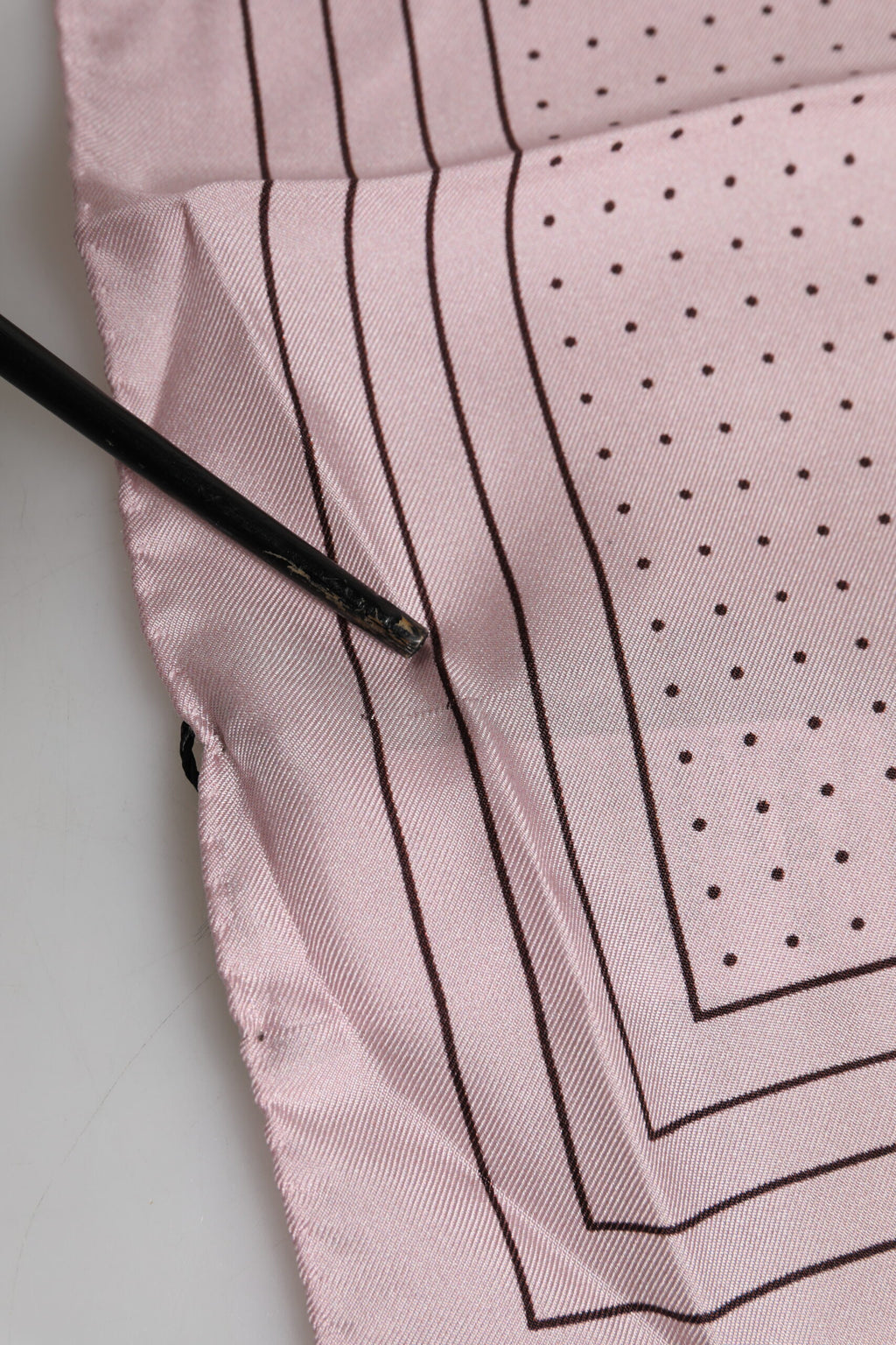 Dolce & Gabbana Beige Dotted Silk Square Men Foulard Scarf