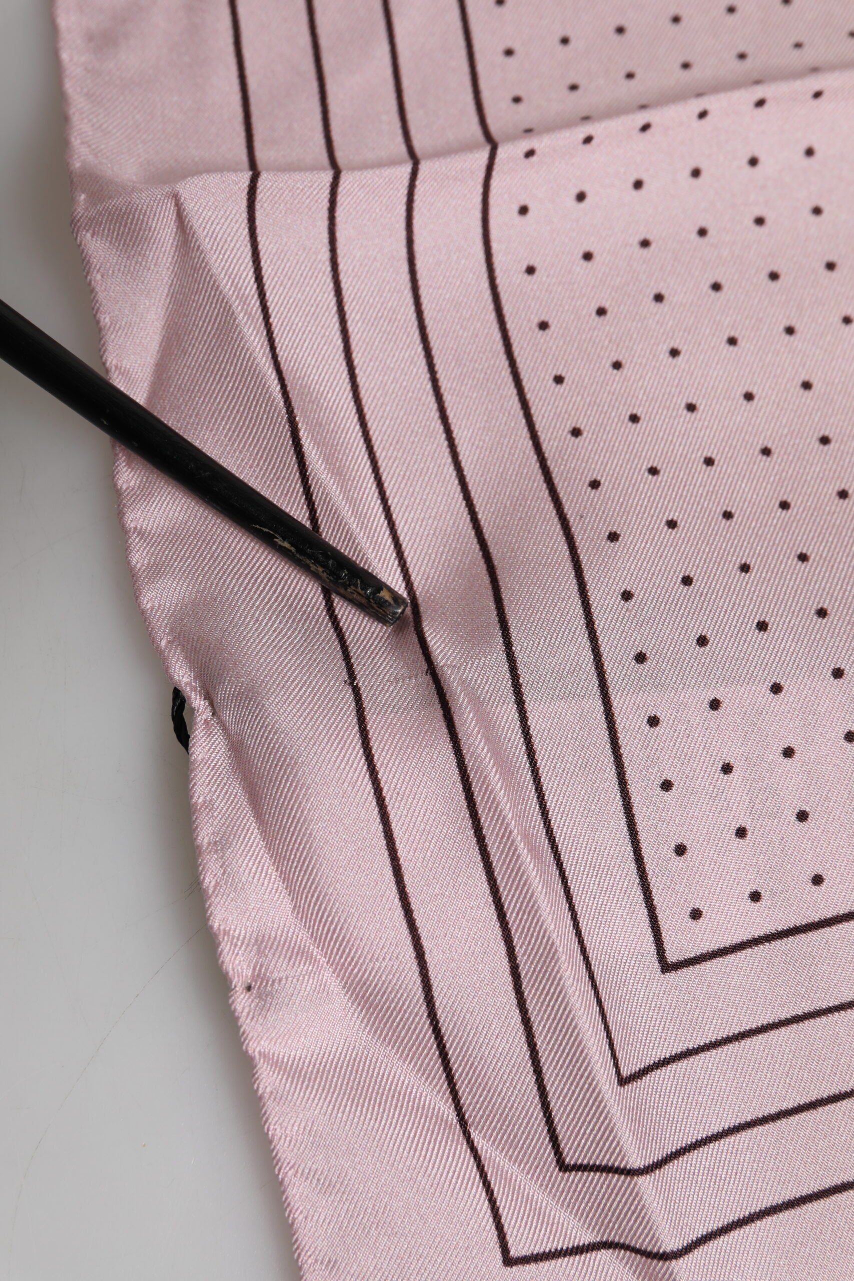 Dolce & Gabbana Beige Dotted Silk Square Men Foulard Scarf