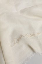 Dolce & Gabbana White Cashmere Neck Warmer Wrap Shawl Scarf
