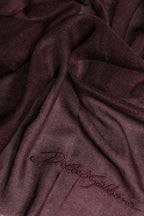 Dolce & Gabbana Maroon Cashmere Neck Warmer Wrap Shawl Scarf