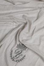 Dolce & Gabbana Gray DG Crown Neck Warmer Wrap Shawl Scarf