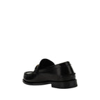 Versace Black Calf Leather Bos Taurus Slip-On Loafers