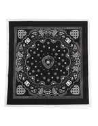 Dolce & Gabbana Black White Bandana Square Men Foulard Scarf