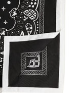 Dolce & Gabbana Black White Bandana Square Men Foulard Scarf
