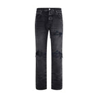 Amiri Black Cotton Straight-Leg Jeans