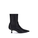 Stuart Weitzman Black Calf Leather Bos Taurus Ankle Boots