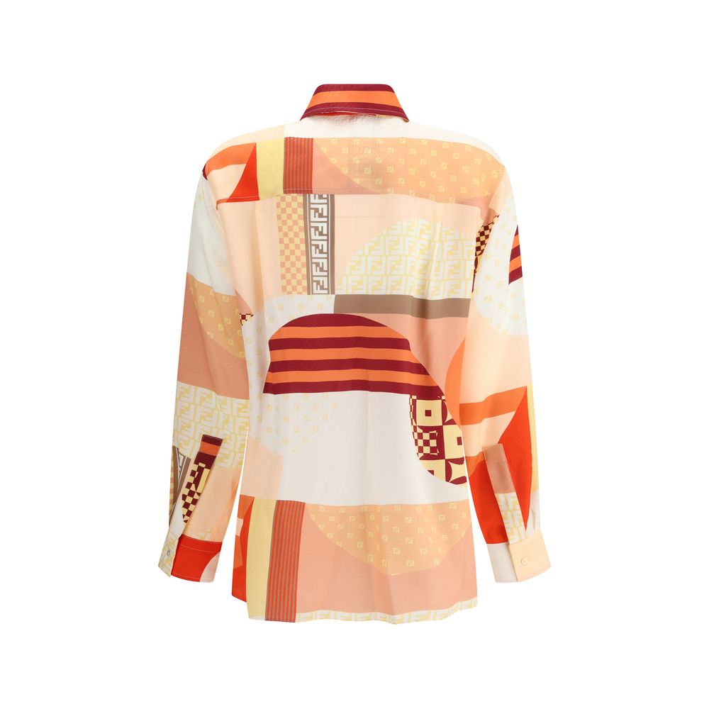 Fendi Multicolor Silk Pattern Shirt