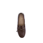 Valentino Garavani Brown Calf Leather Bos Taurus Slip-On Loafers