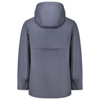 K-WAY Blue Wool Men Trench Coat