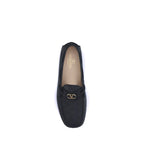 Valentino Garavani Black Rubber Slip-On Loafers
