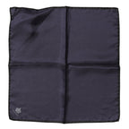 Dolce & Gabbana Blue DG Crown Silk Square Men Foulard Scarf