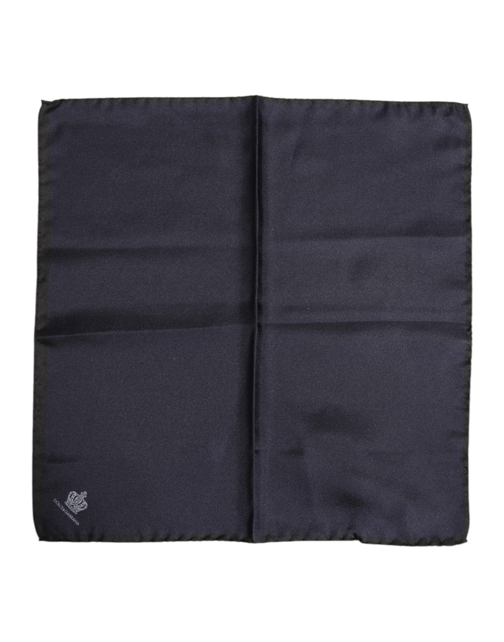 Dolce & Gabbana Blue DG Crown Silk Square Men Foulard Scarf