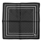 Dolce & Gabbana Black White Polka Dot Men Foulard Scarf