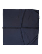 Dolce & Gabbana Dark Blue Silk Square Men Foulard Scarf