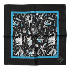 Dolce & Gabbana Black Jazz Club Silk Square Men Foulard Scarf