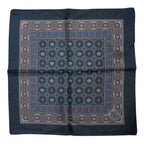 Dolce & Gabbana Blue Printed Silk Square Men Foulard Scarf