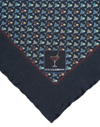Dolce & Gabbana Blue Cocktail Silk Square Foulard Scarf