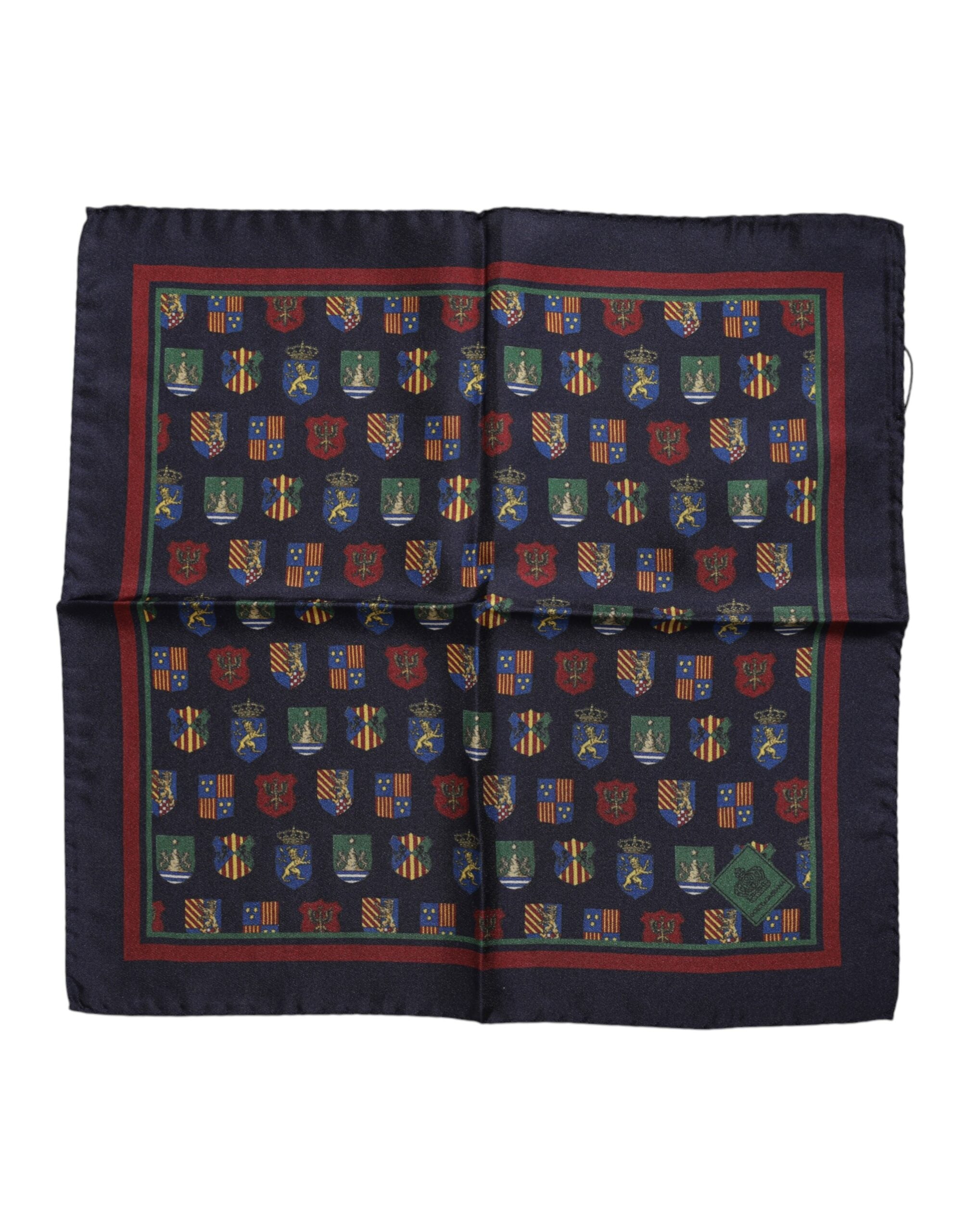 Dolce & Gabbana Multicolor Medals Square Foulard Scarf