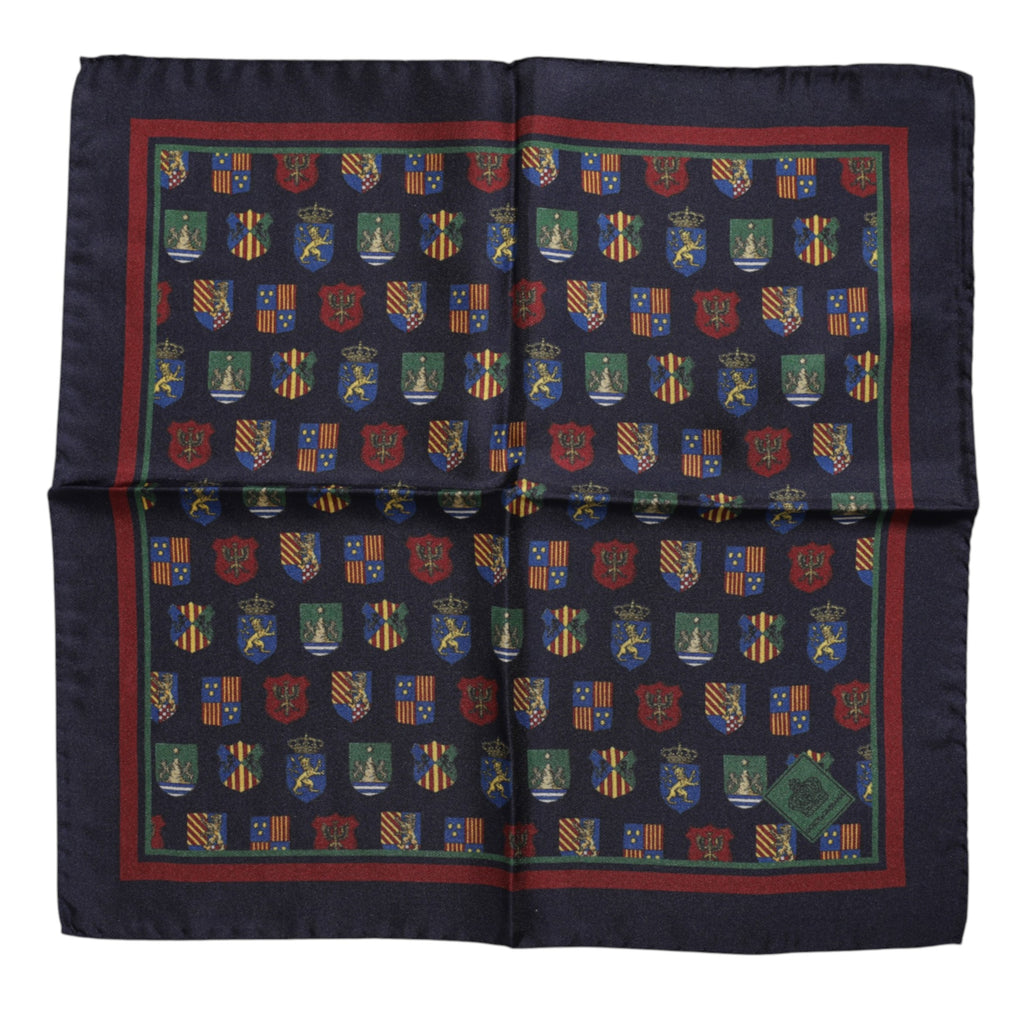 Dolce & Gabbana Multicolor Medals Square Foulard Scarf