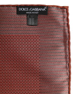 Dolce & Gabbana Orange Silk Square Men Foulard Scarf