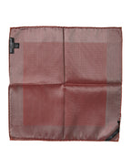 Dolce & Gabbana Orange Silk Square Men Foulard Scarf