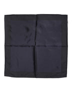 Dolce & Gabbana Dark Blue Silk Square Men Foulard Scarf