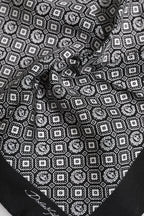 Dolce & Gabbana Black White Patterned Square Foulard Scarf