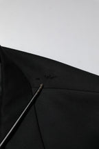 Emporio Armani Black Double Breasted Men Jacket Suit Blazer