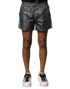 Dolce & Gabbana Gray Polyester Mid Waist Casual Bermuda Shorts
