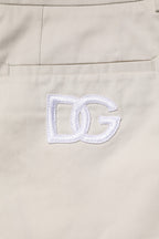 Dolce & Gabbana Beige Cotton Stretch Mid Waist Bermuda Shorts